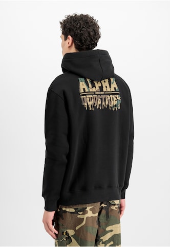 ALPHA INDUSTRIES Mikina - Čierna: predná strana