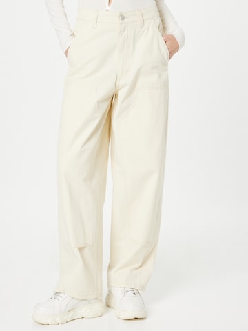 Loosefit Pantalon 'Tami' Obey en blanc : devant