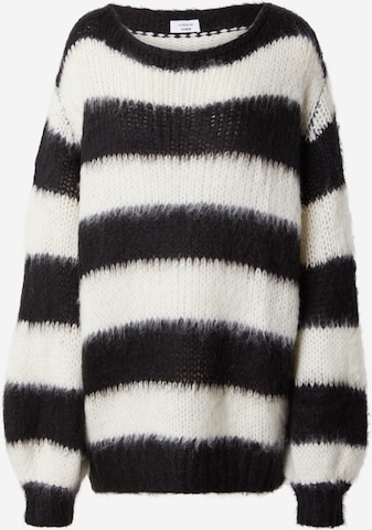 Pullover extra large di millane in bianco: frontale