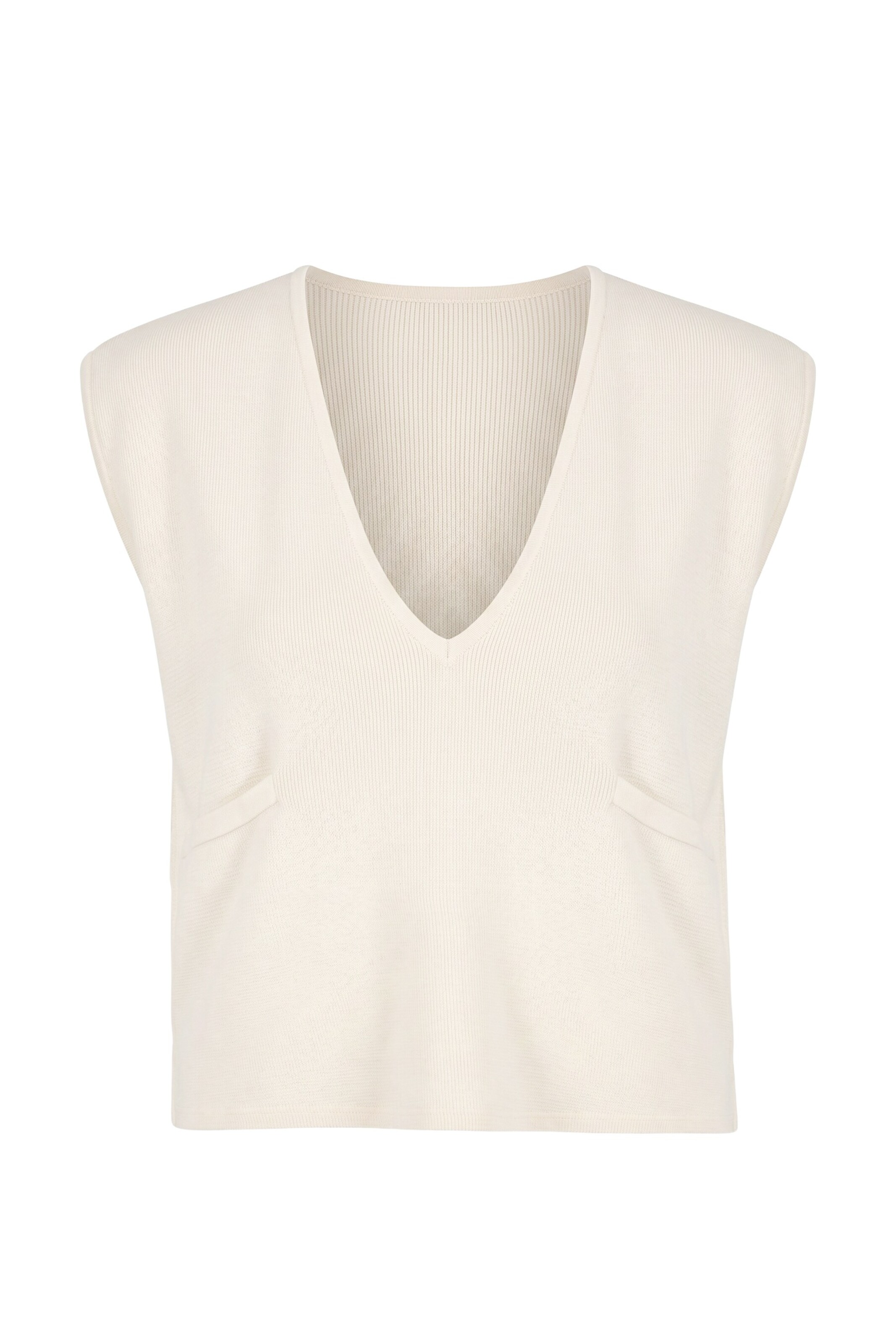 Ulla Popken Knitted vest in M-L in Pearl white, Item view
