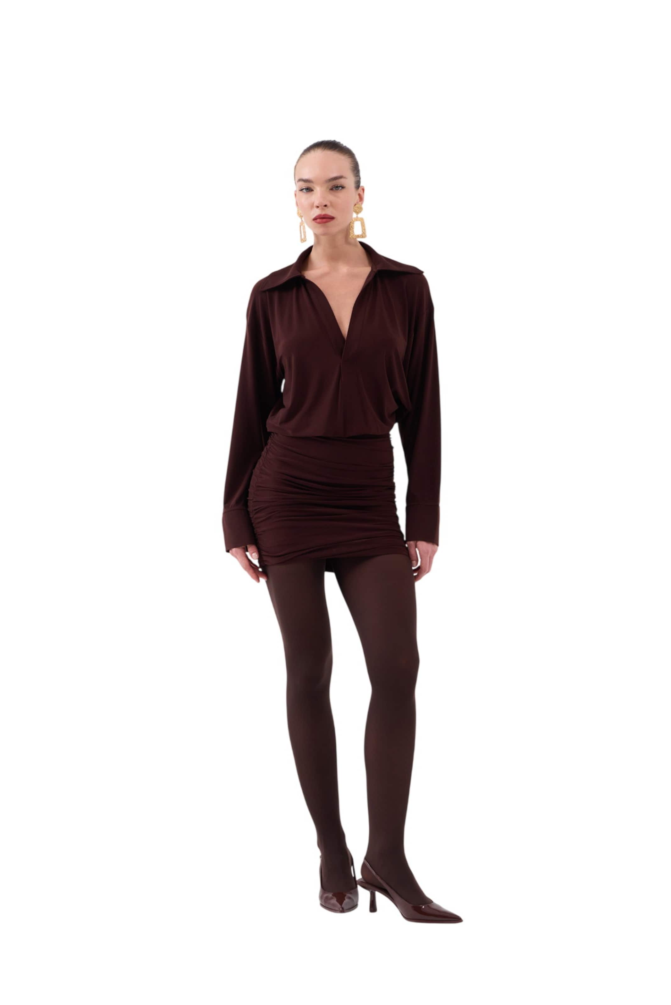 HOLLY LOLLY Kleid in Braun
