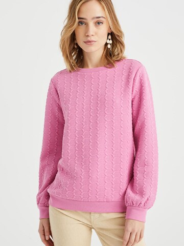 WE Fashion Sweatshirt in Roze
