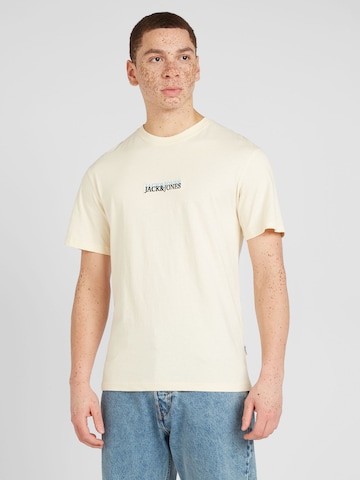 T-Shirt 'LAFAYETTE' JACK & JONES en beige : devant