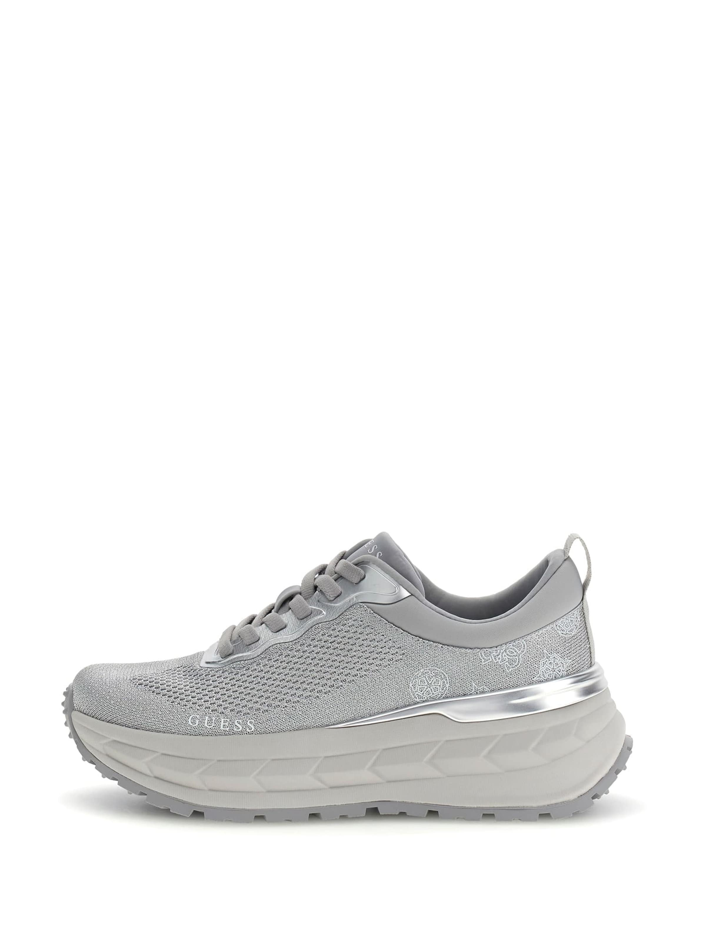 GUESS Sneakers 'Runit 4G' in Silver: front