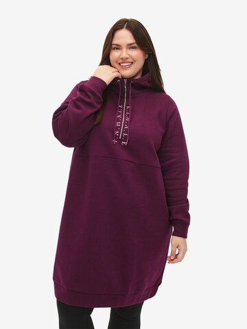 Active by Zizzi Dress in Purple: front