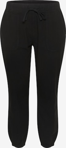 KAFFE CURVE Tapered Pants 'Nana' in Black: front