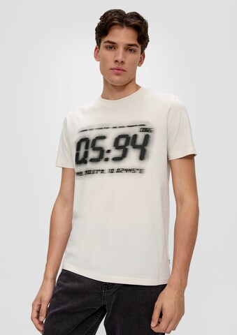 T-Shirt QS en blanc : devant