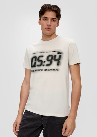 T-Shirt QS en blanc : devant