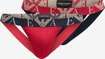 Slip de la Emporio Armani pe albastru: față