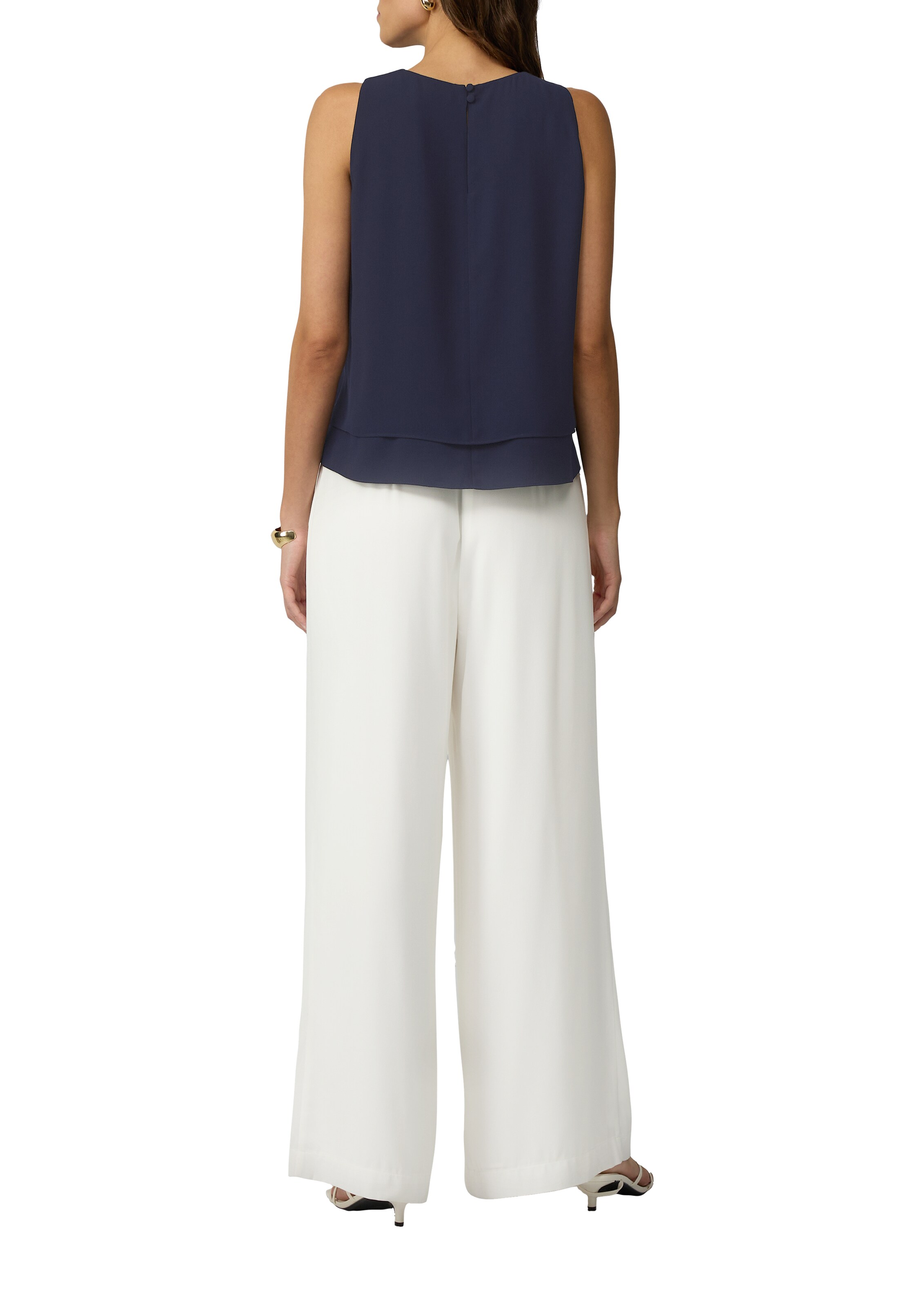 Wide Leg Pantalon à pince s.Oliver en beige
