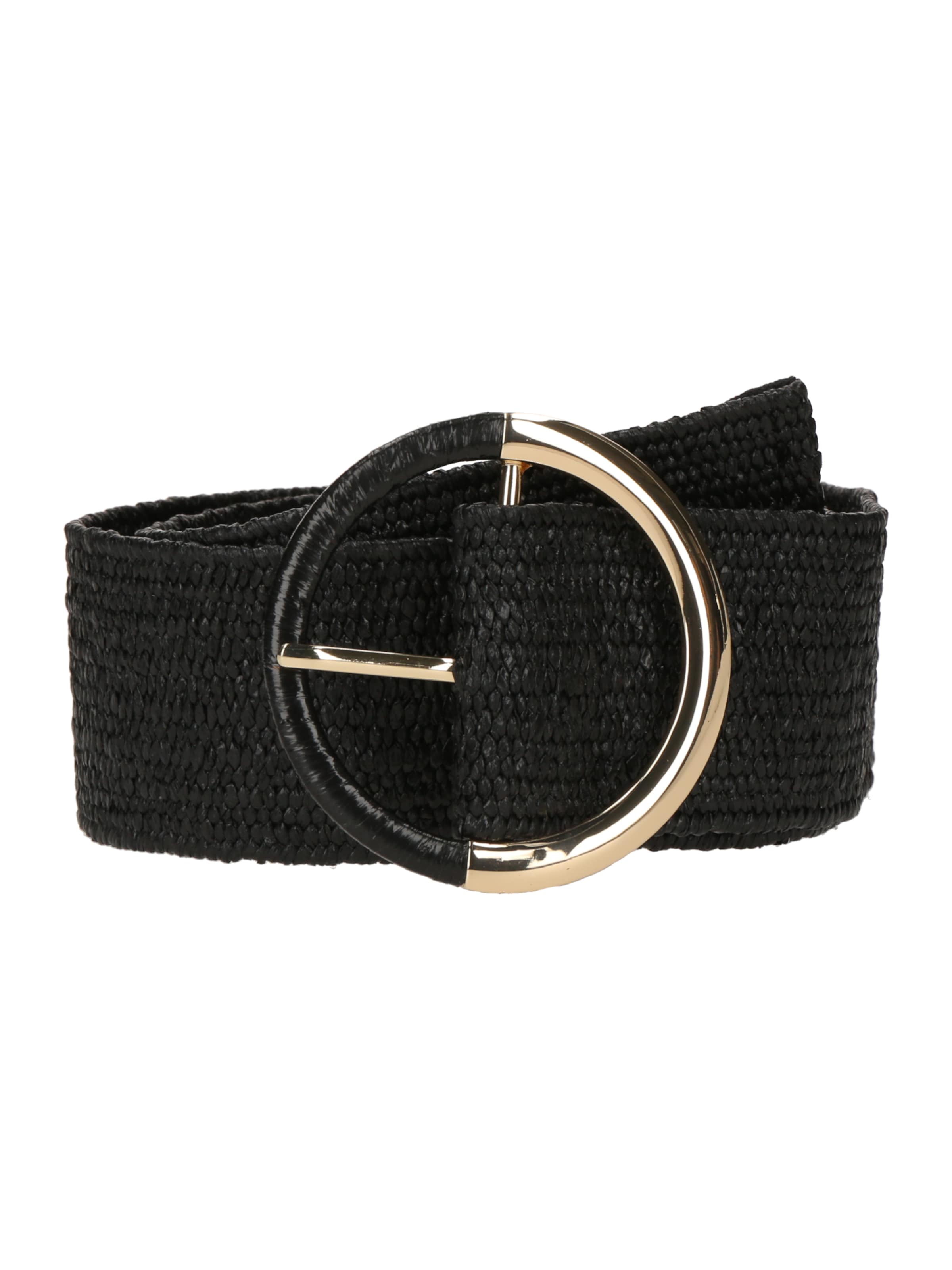 PIECES - Cinturón 'PCSIDSEL' en negro: frente