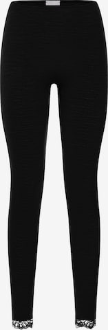 Hanro Leggings ' Woolen Lace ' in Zwart: voorkant