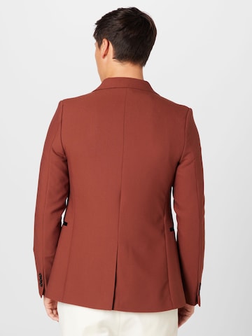 BURTON MENSWEAR LONDON Slim fit Suit Jacket in Brown