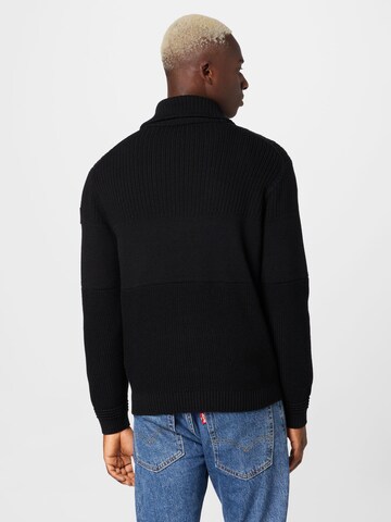 BOSS Orange Knit cardigan 'Kamondo' in Black