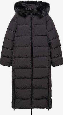 MANGO Winter Coat 'Deluxy' in Black: front