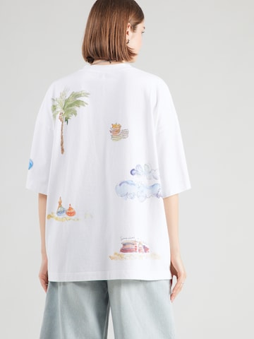 T-shirt oversize TOPSHOP en blanc