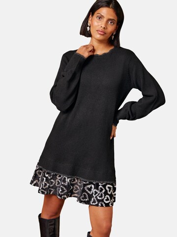 love & roses Strikkjole i sort: forside