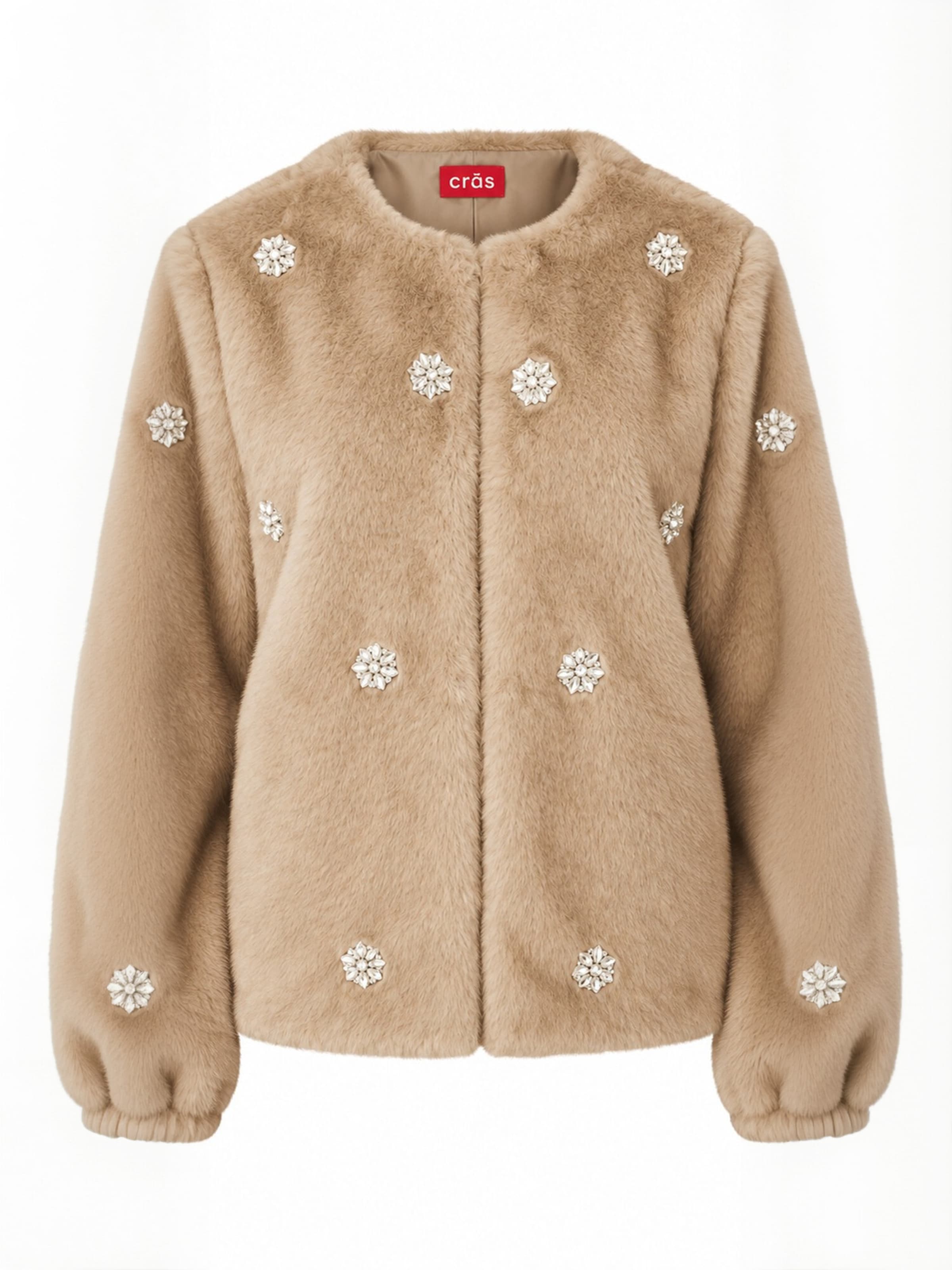 Crās Winterjas ' Tinocras ' in Beige: voorkant