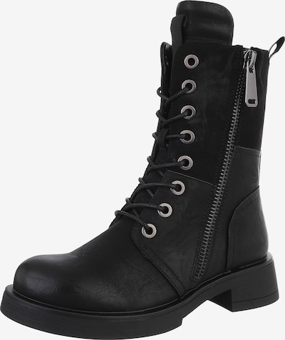 Ital-Design Schnürstiefelette in schwarz, Produktansicht