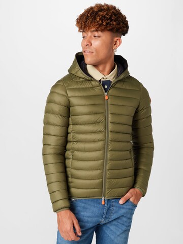 SAVE THE DUCK Between-Season Jacket 'Donald' in Green: front