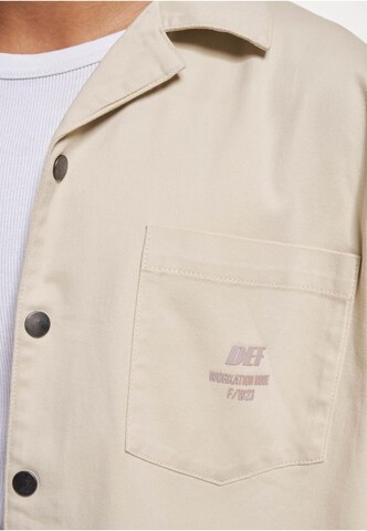 DEF Regular fit Button Up Shirt 'Hamza' in Beige