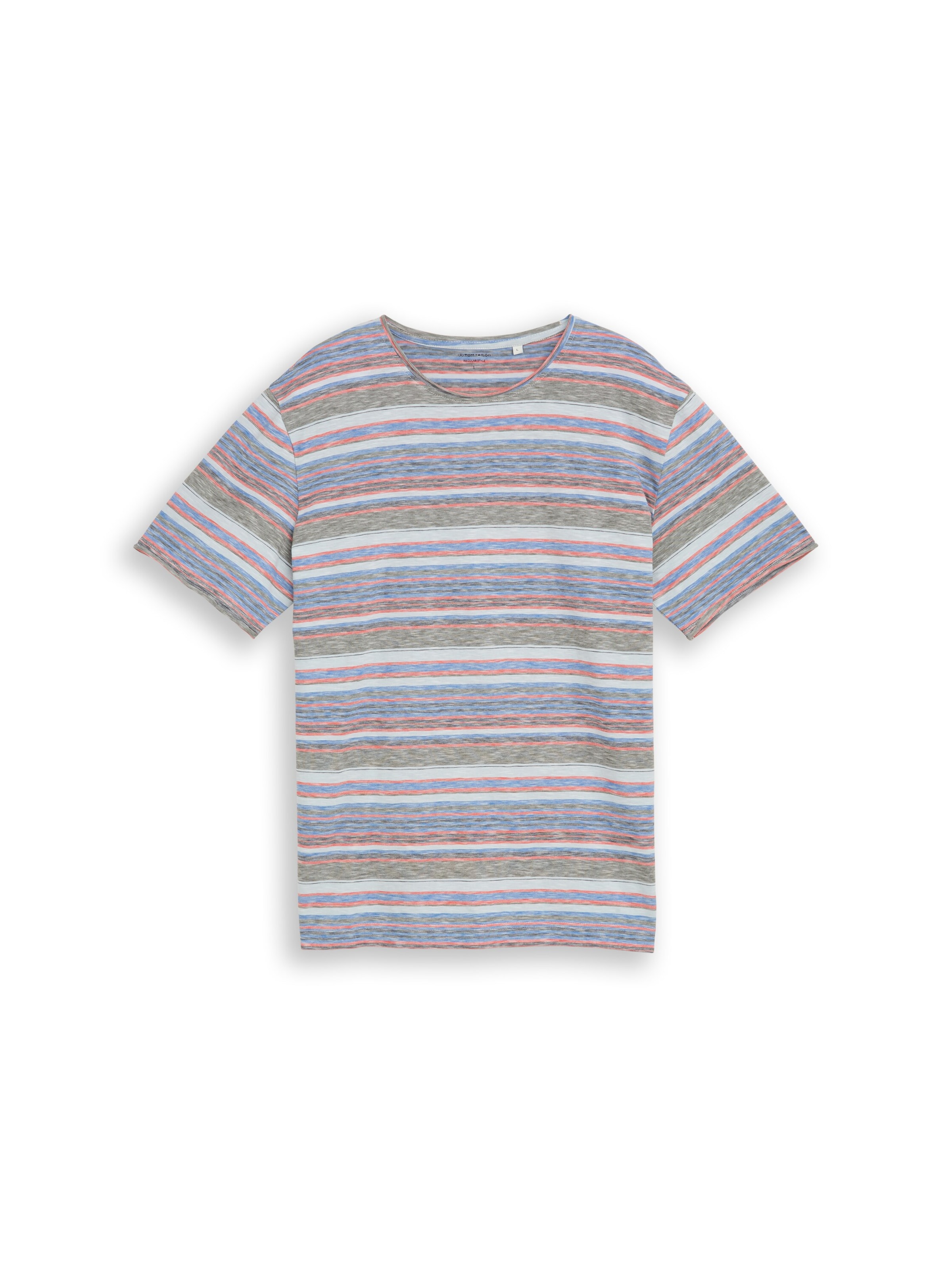 Tricou TOM TAILOR pe albastru deschis / verde închis / corai / alb, Vizualizare produs