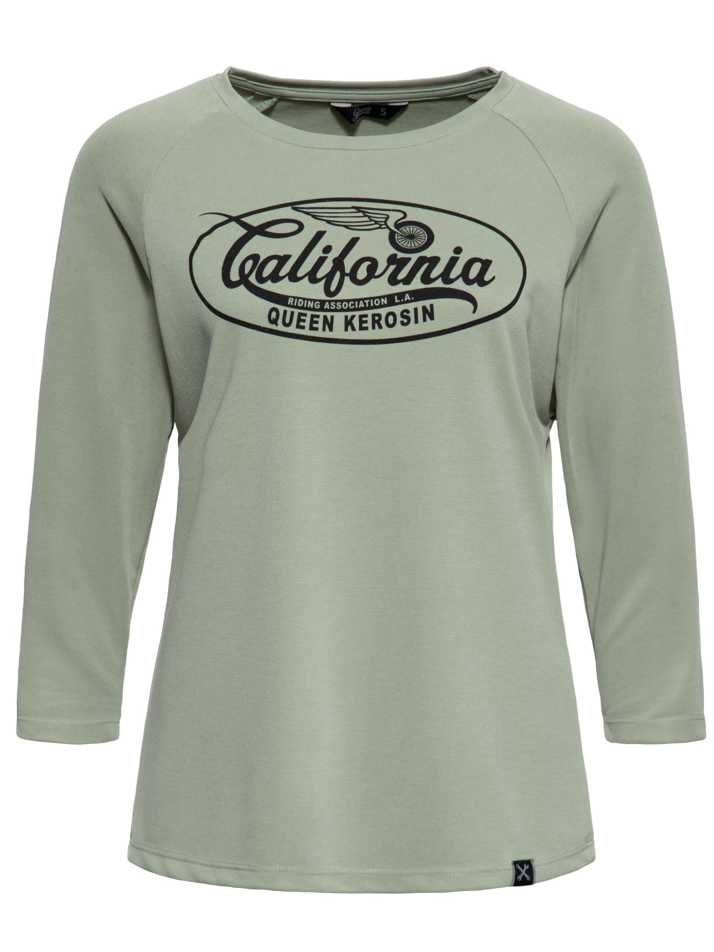 Queen Kerosin Shirt 'California' in Green: front