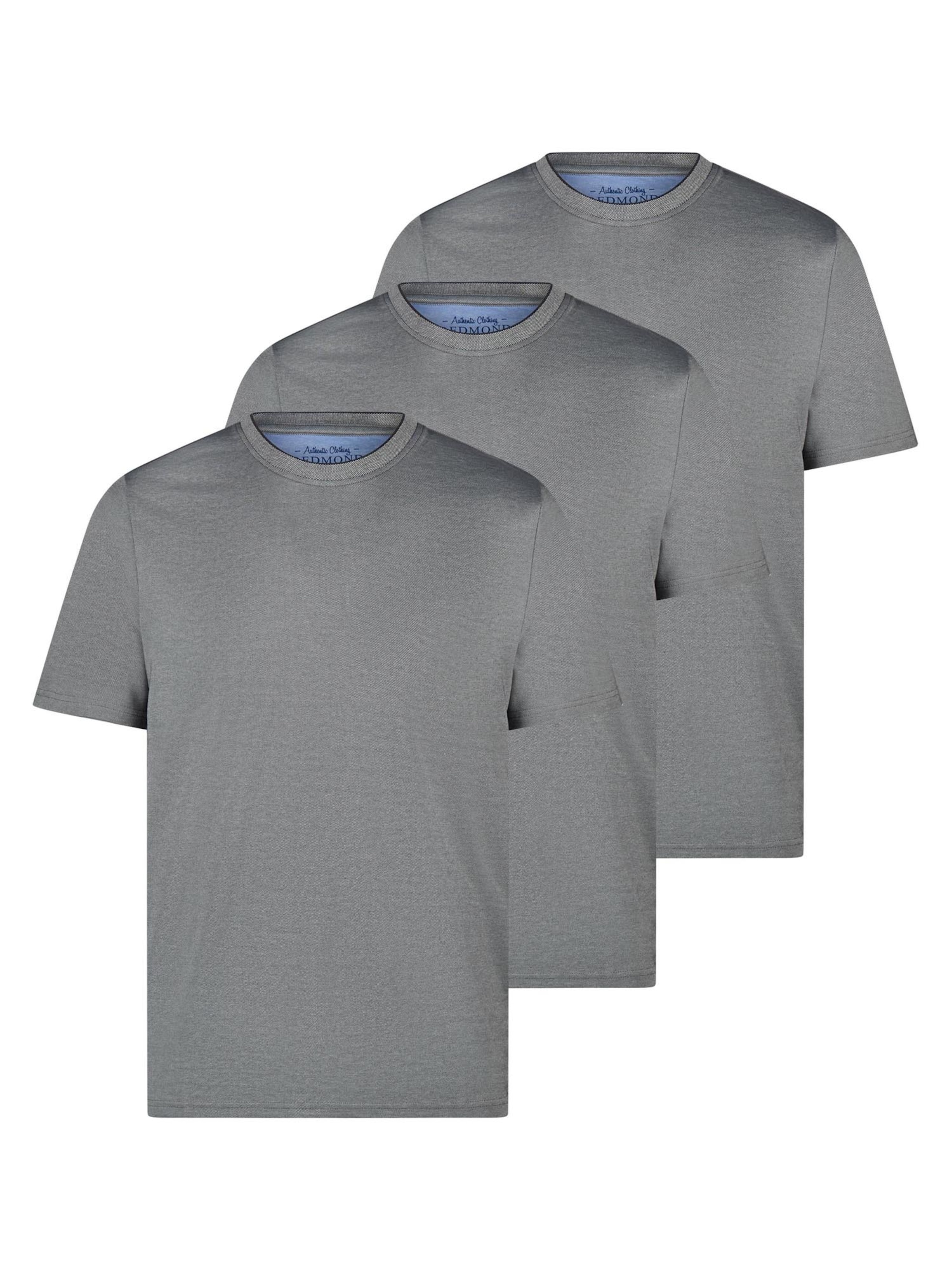 redmond Shirt 'Basic'‌‌‌‌‌‌‌ in Grau: Vorderseite