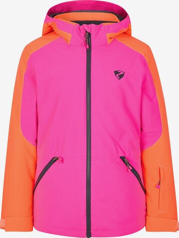 ZIENER Athletic Jacket 'AMELY' in Pink: front