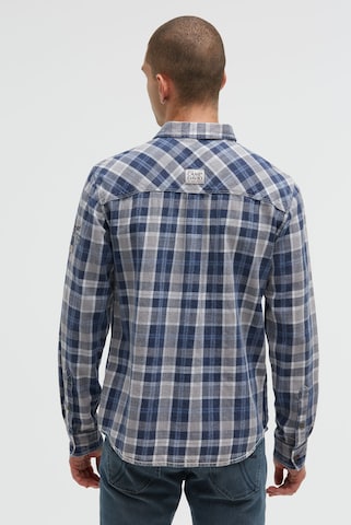 CAMP DAVID Regular Fit Karohemd mit Logo Artworks in Blau
