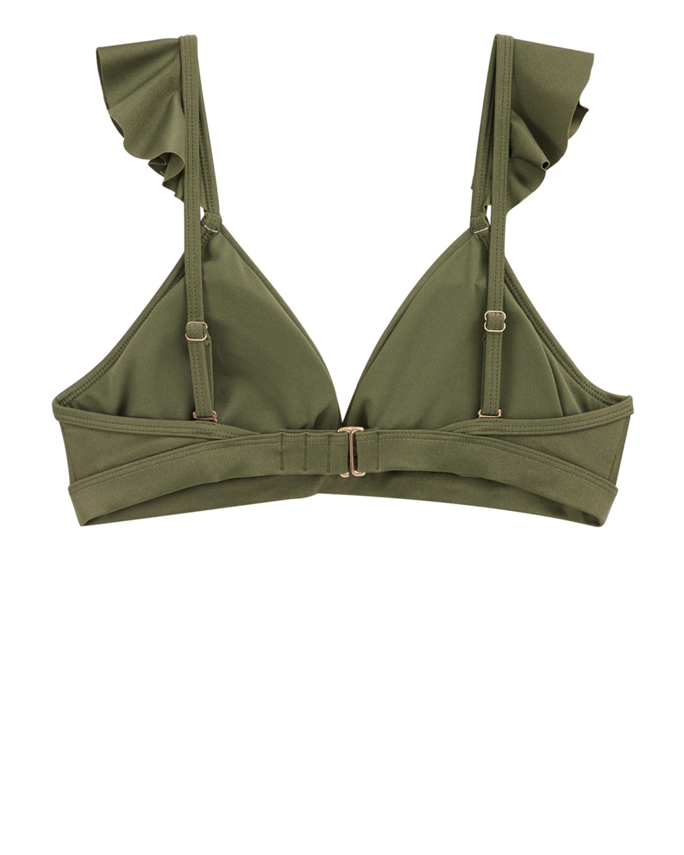 WE Fashion - Triangular Top de biquíni em verde