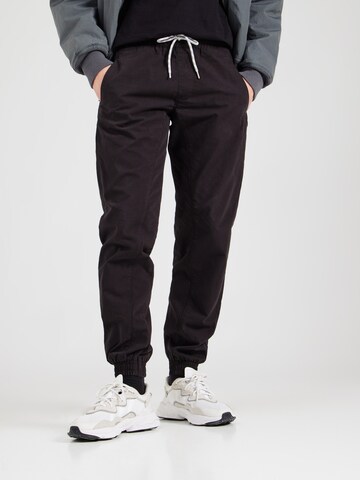JACK & JONES Tapered Trousers 'JPSTKANE' in Black: front