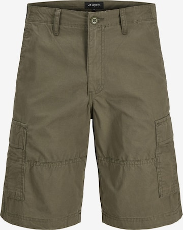 Baggy Pantalon cargo aprel en vert : devant