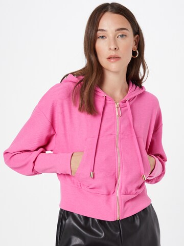 Veste de survêtement River Island en rose : devant