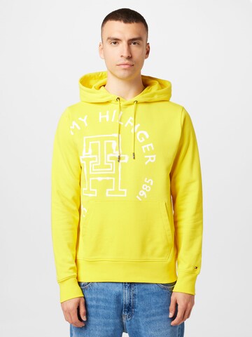 Sweat-shirt TOMMY HILFIGER en jaune : devant