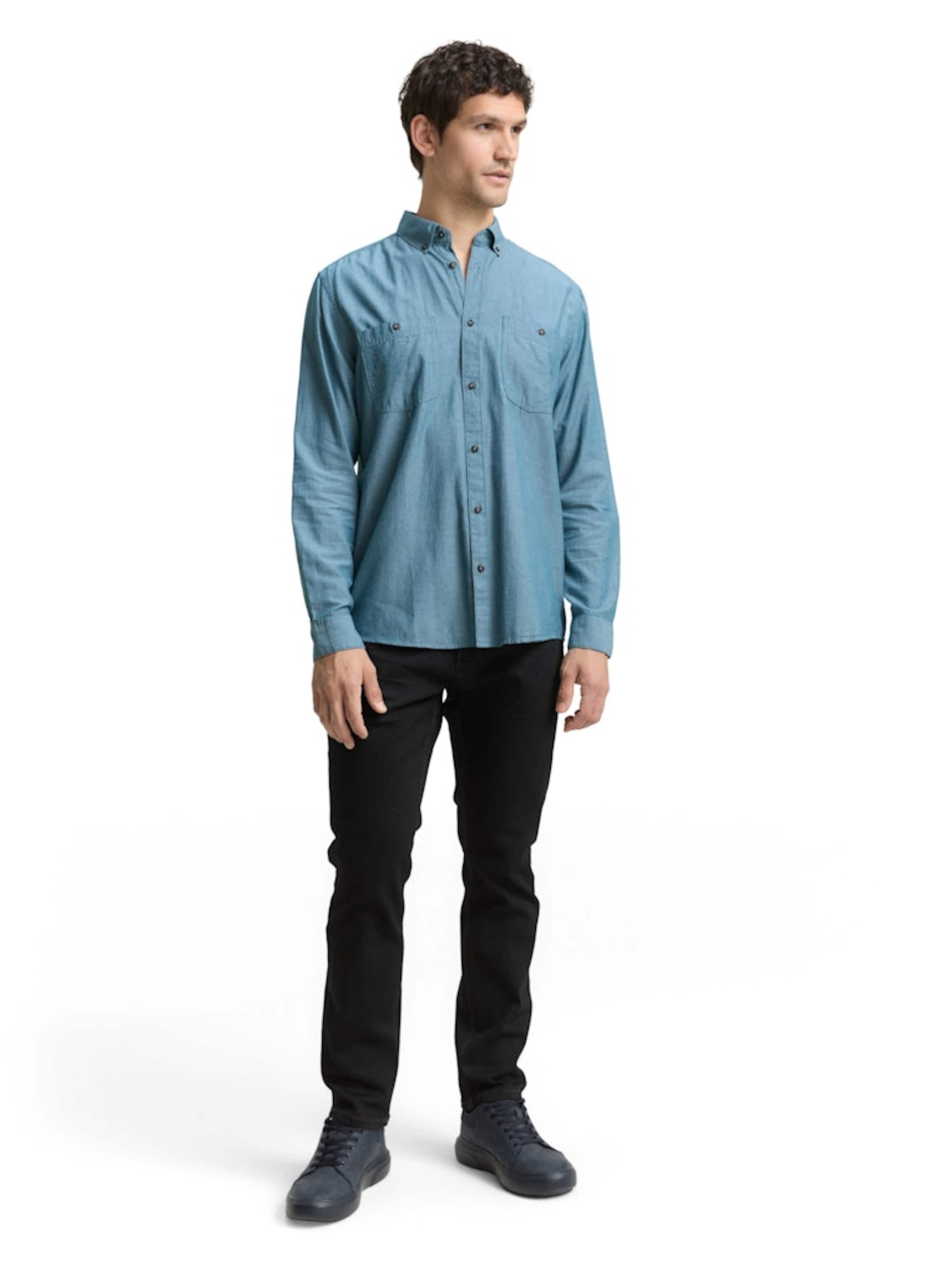 TOM TAILOR Средняя посадка Рубашка в Зеленый