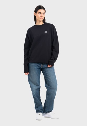 Oldskull Sweatshirt 'Asian Lotus Surf Logo Graphic' in Black