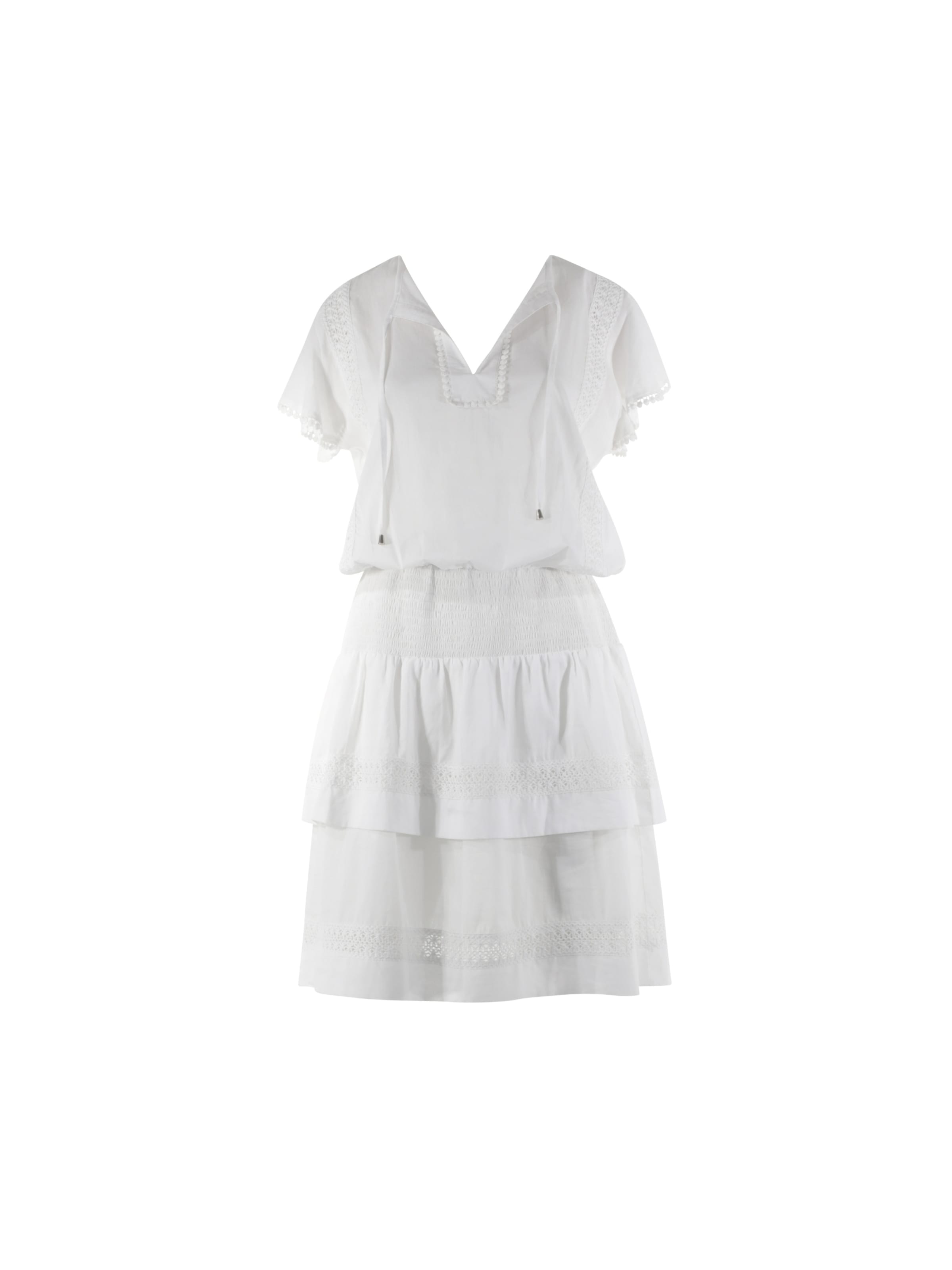 OLYMPIA Sommerkjole i hvid: forside