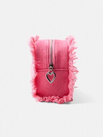 Bershka Toiletry bag in Pink