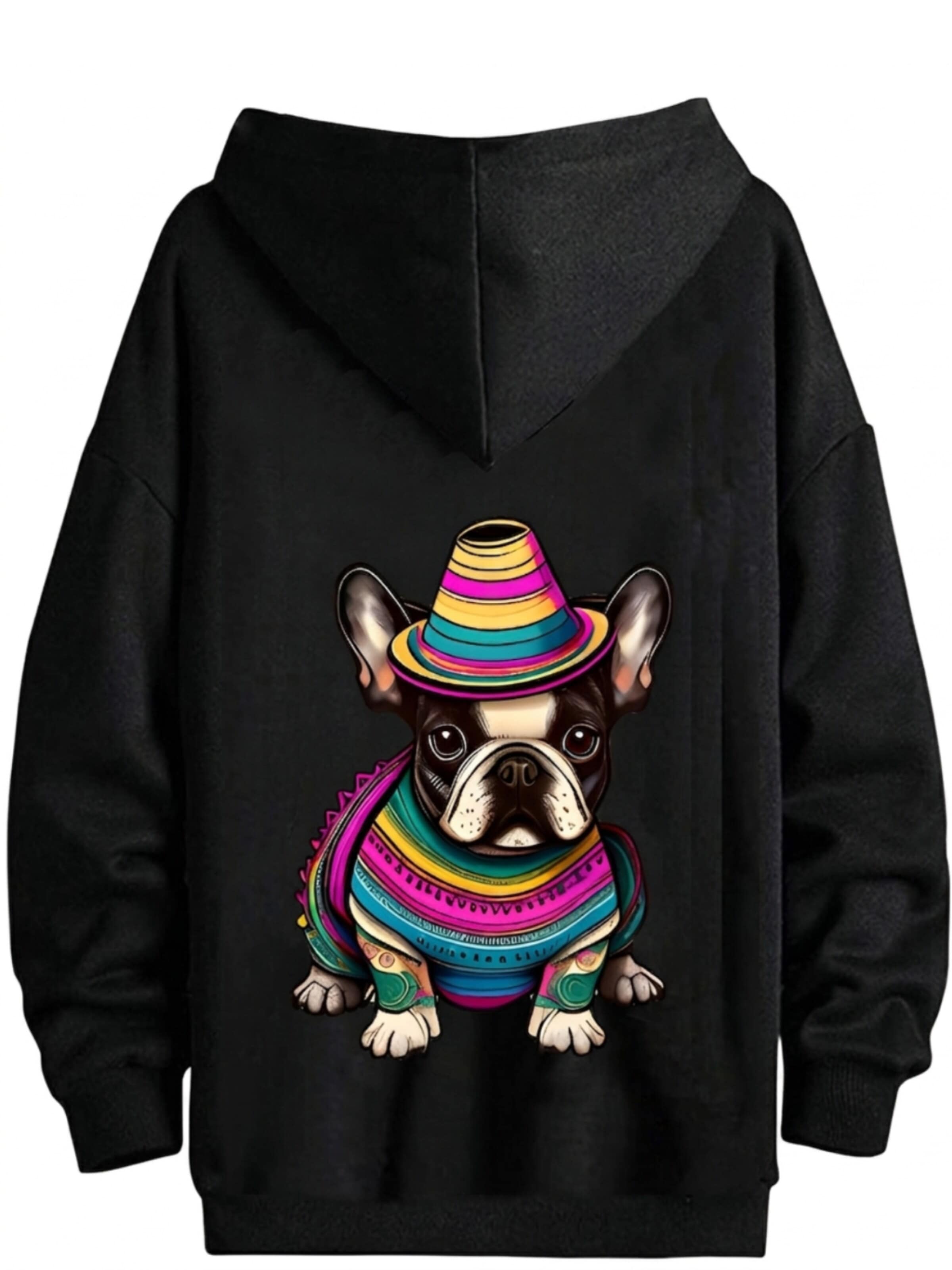 RMK Sweatshirt 'Hund Mexico'‌‌ in Schwarz: Vorderseite