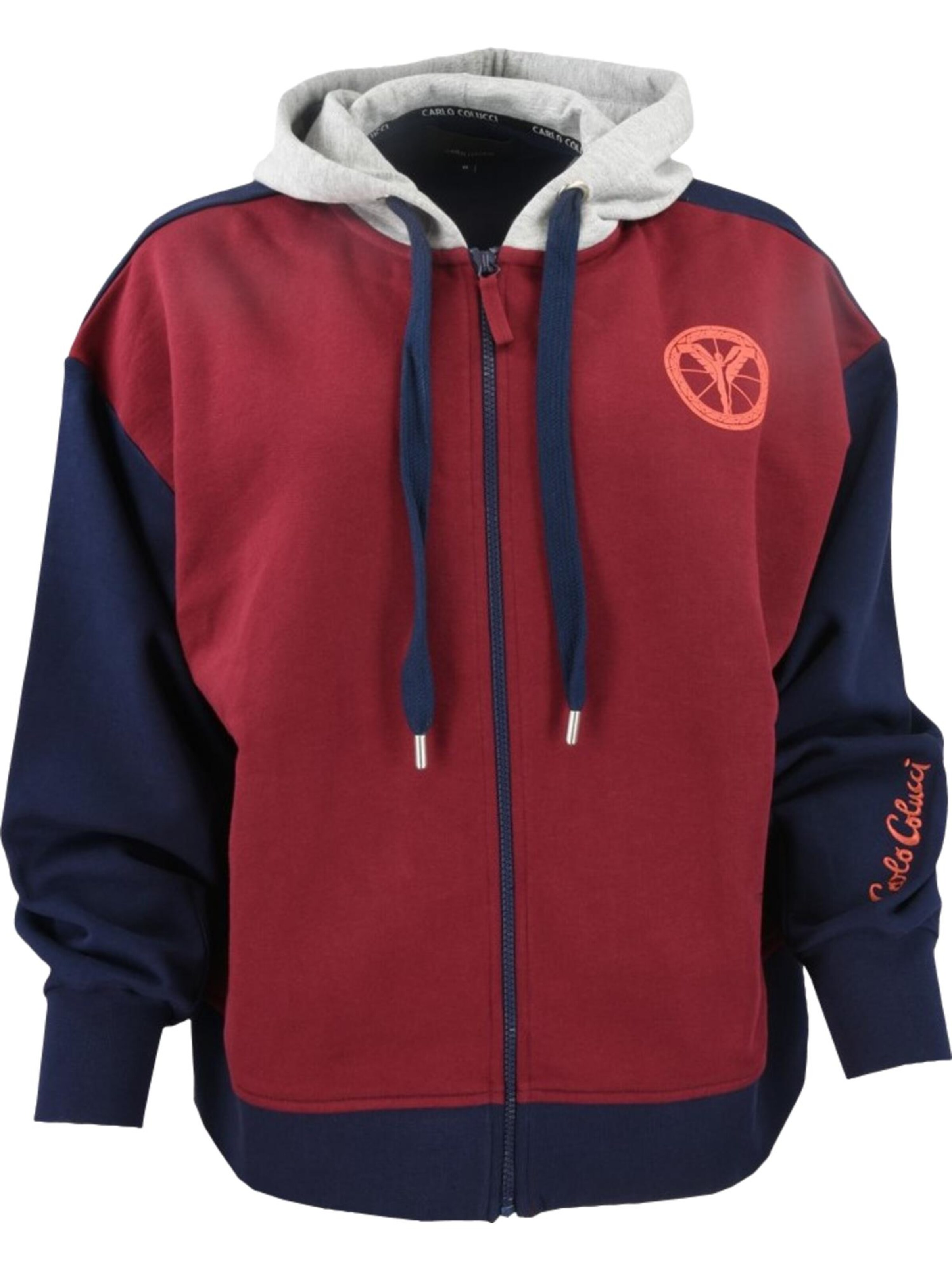 Carlo Colucci Sweatjacke 'Carla' in Blau: Vorderseite