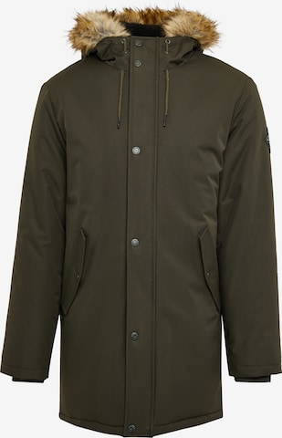 Threadbare Winter jacket 'Clarkston' in Green: front