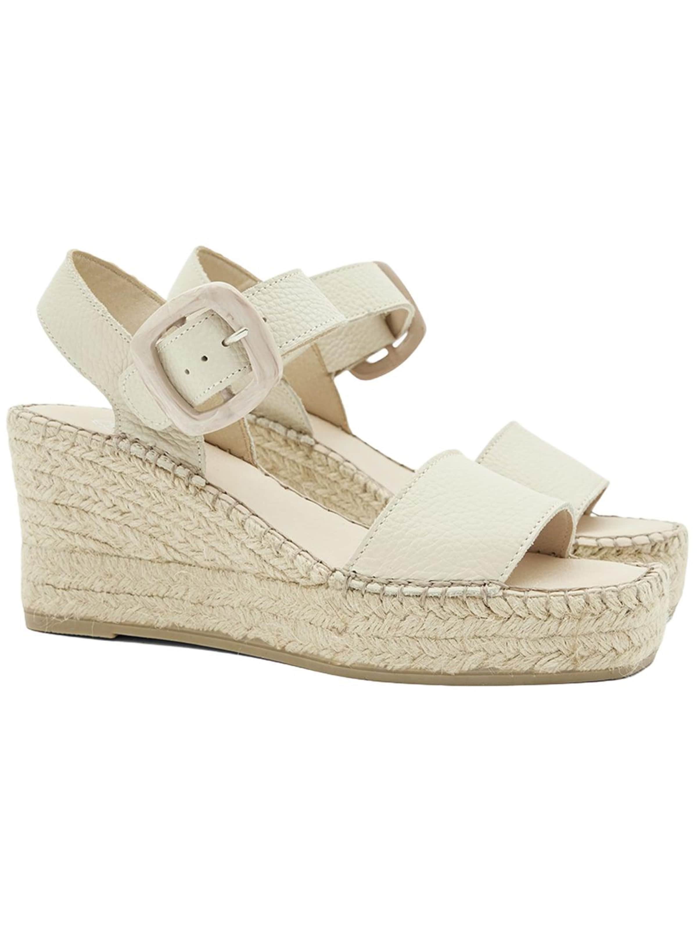 Desa Sandals 'Keilsandalen' in White: front
