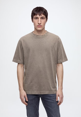 Tricou de la Abercrombie & Fitch pe bej: față