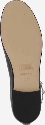 Karl Lagerfeld Baleríny s řemínky – černá