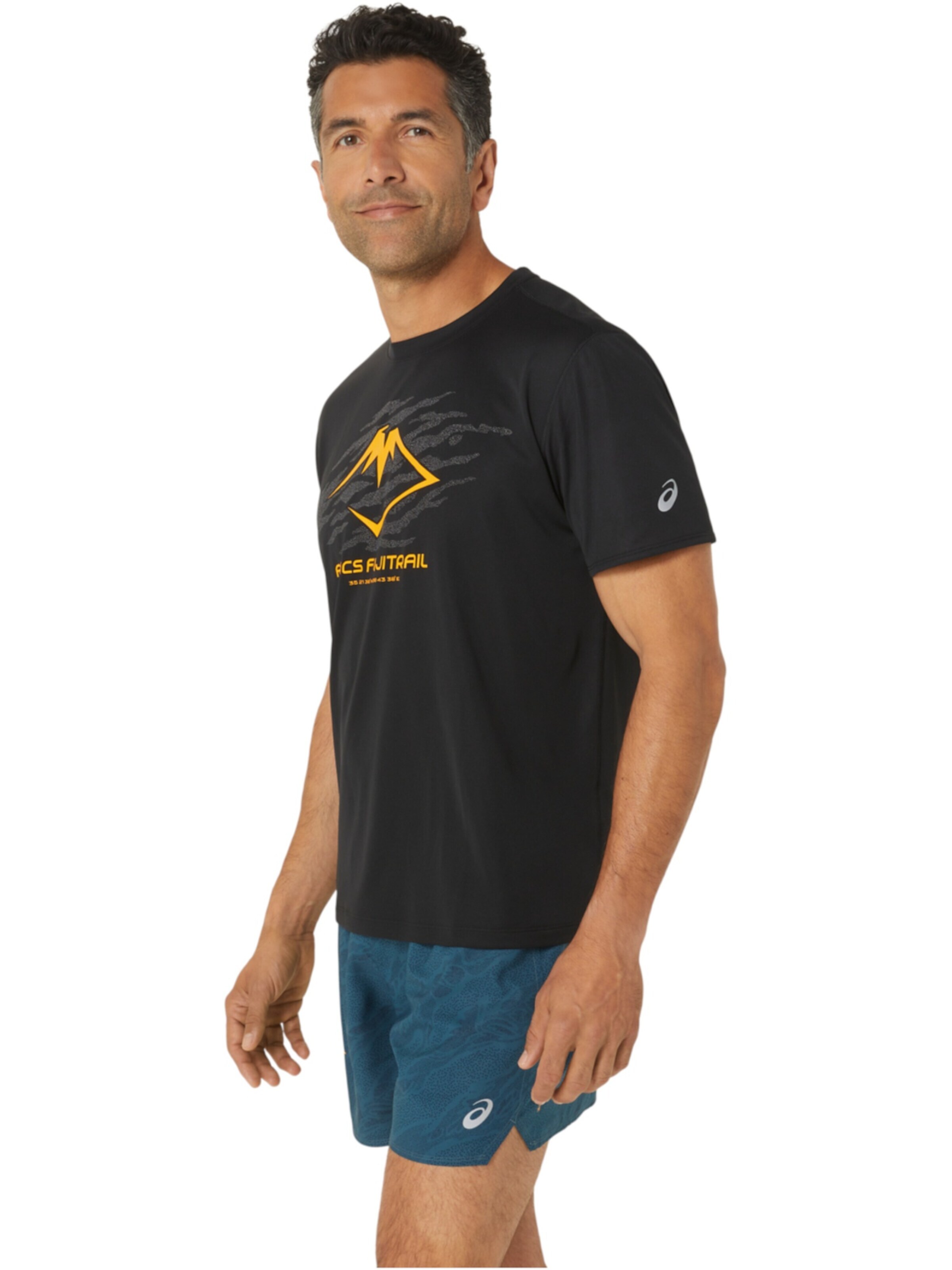 ASICS Shirt 'ASICS Fujitrail Logo SS Top' in Grijs