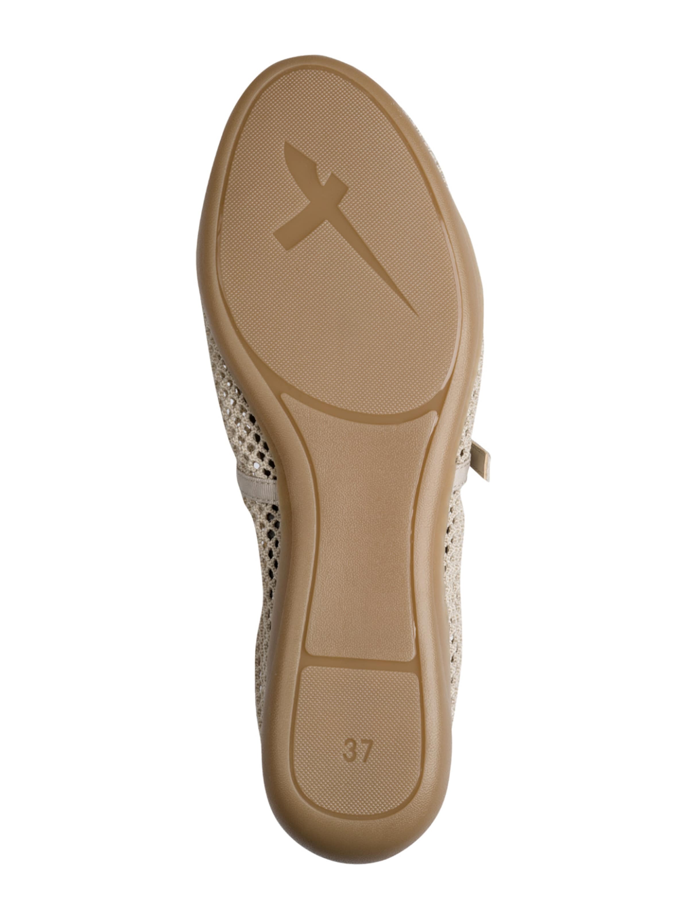 Balerini cu curea glezna de la Tamaris pe bej