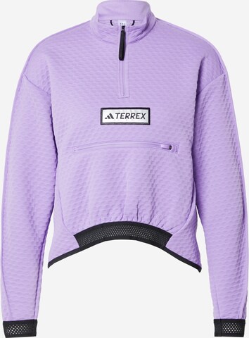 Pull-over 'Utilitas Fleece' ADIDAS TERREX en violet : devant