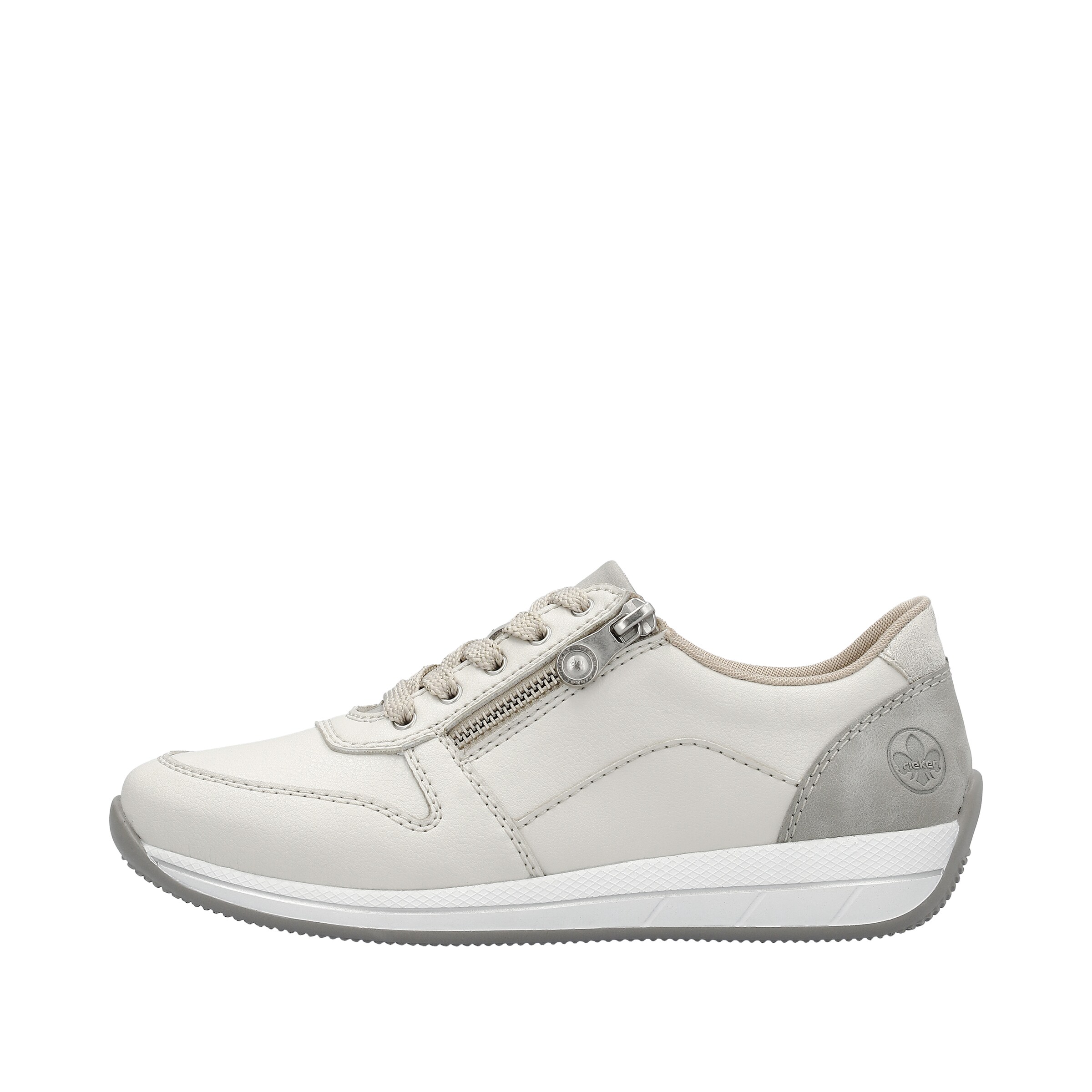 Baskets basses Rieker en blanc : devant