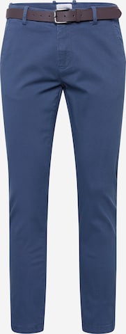 Lindbergh Chino 'Superflex' in Blauw: voorkant